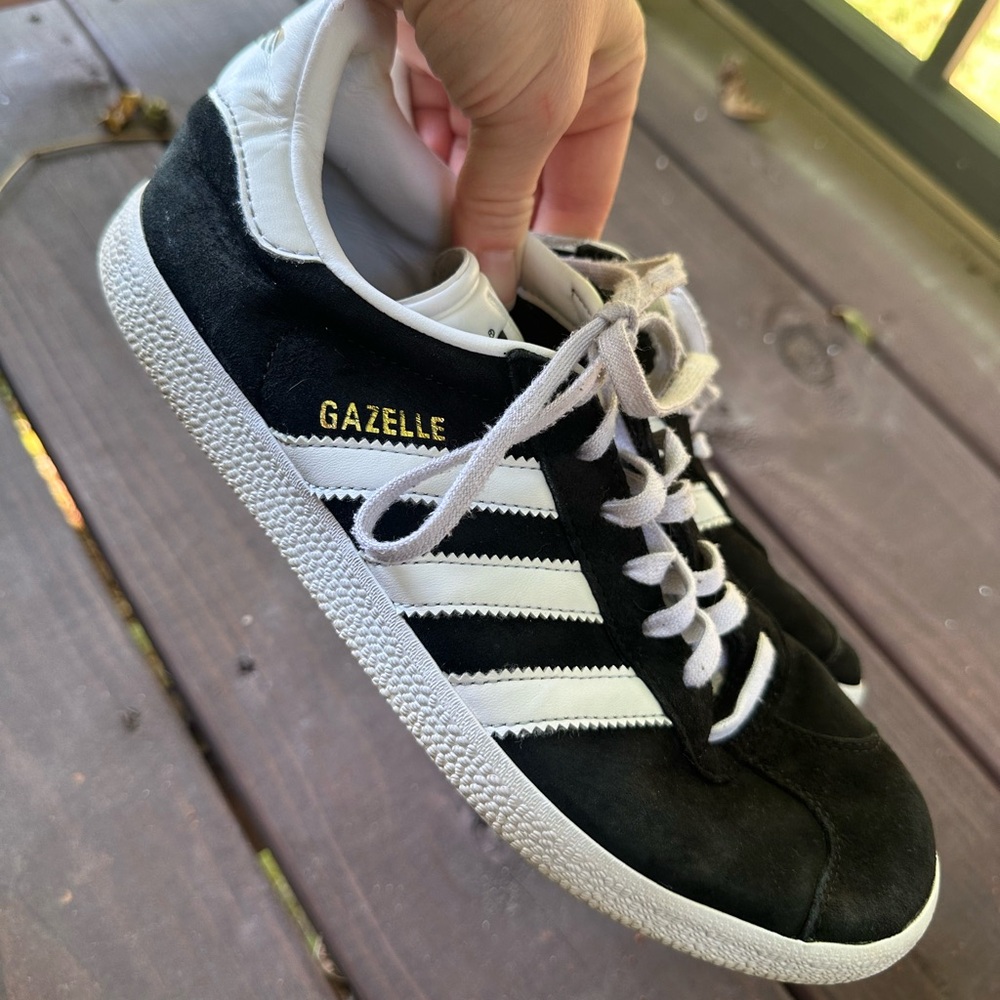Adidas Gazelle Black and White Trainers